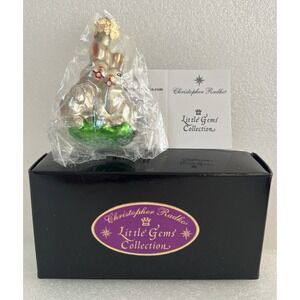 Christopher Radko 1997 Best Bunnies Gem‎ Easter Ornament Vintage NEW SEALED